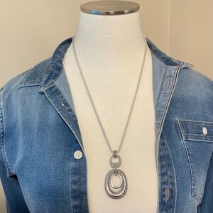 NAPIER TEXTURED PENDANT ON SNAKE CHAIN